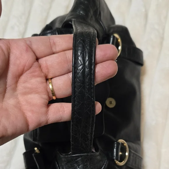Rebecca Minkoff Black Leather Bag with Silver Accents VINTAGE!!! - Picture 8 of 10